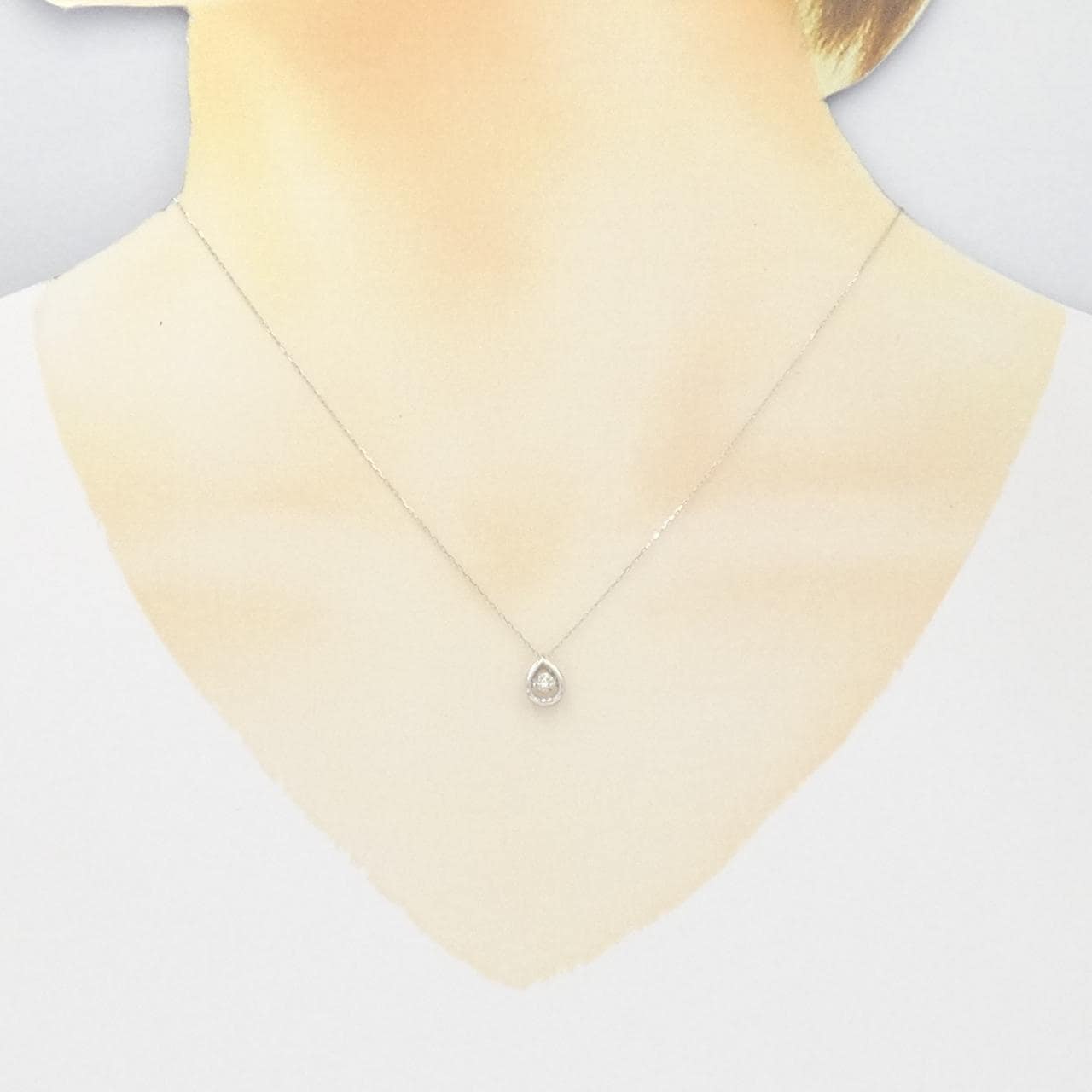 【新品】PT900 ダイヤモンド ネックレス 0.08CT
