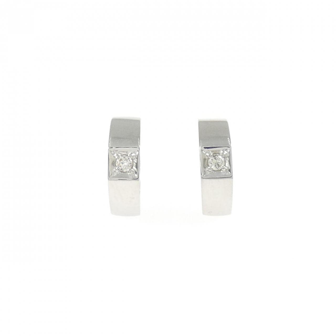 K18WG ダイヤモンド ピアス 0.030CT