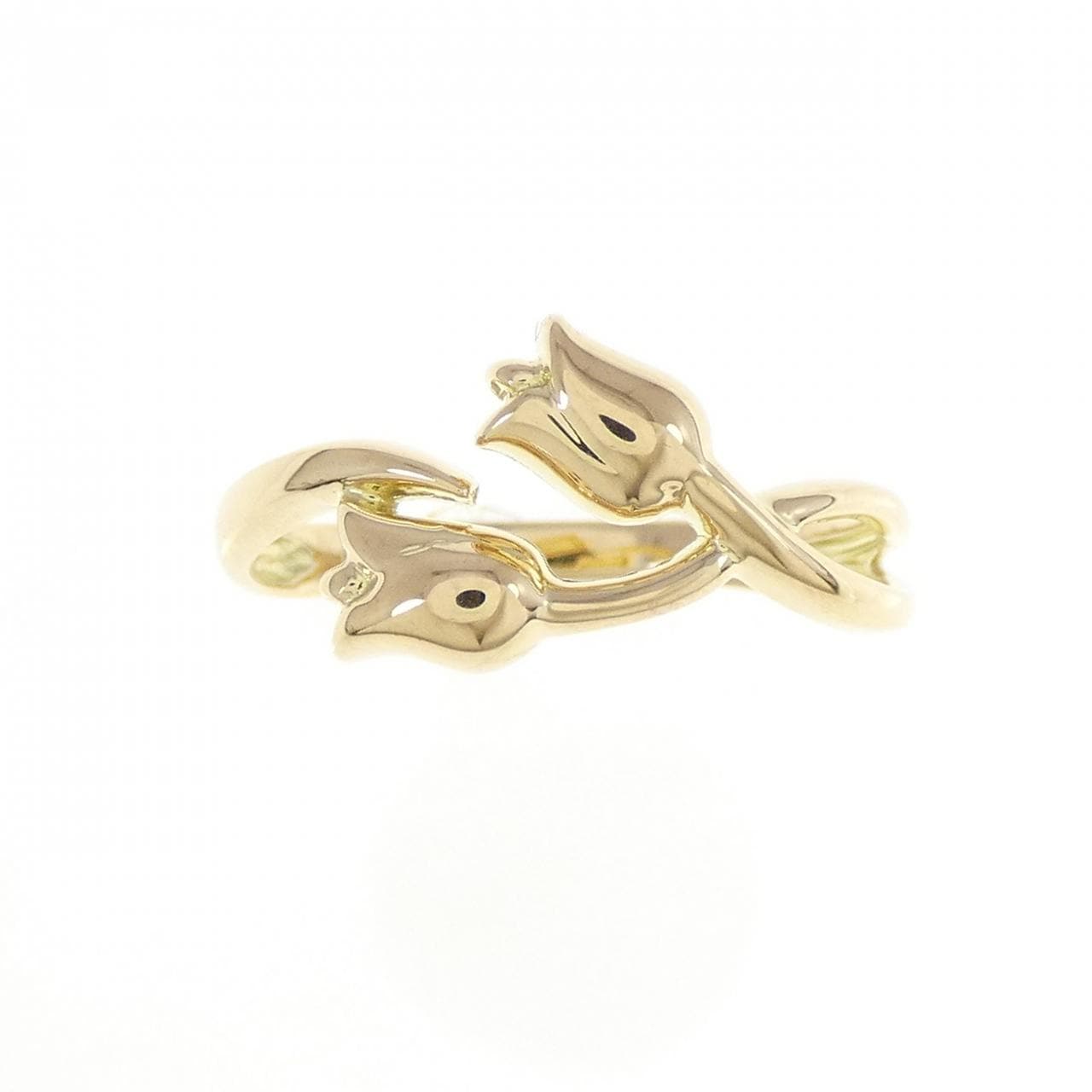 K18YG flower ring
