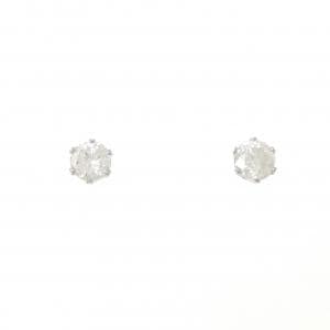 PT900 ソリティア ダイヤモンド ピアス 0.40CT