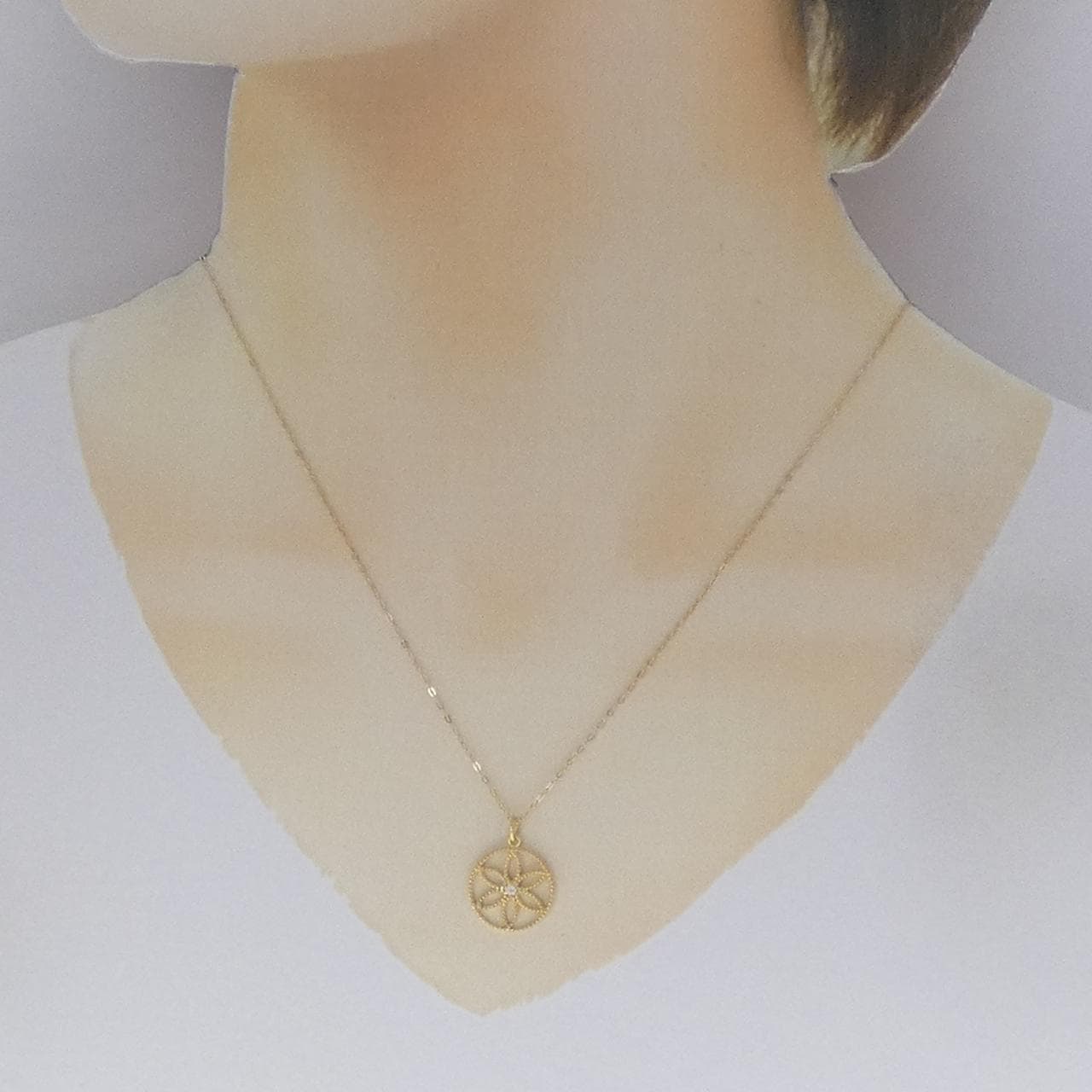 K18YG ダイヤモンド ネックレス 0.02CT