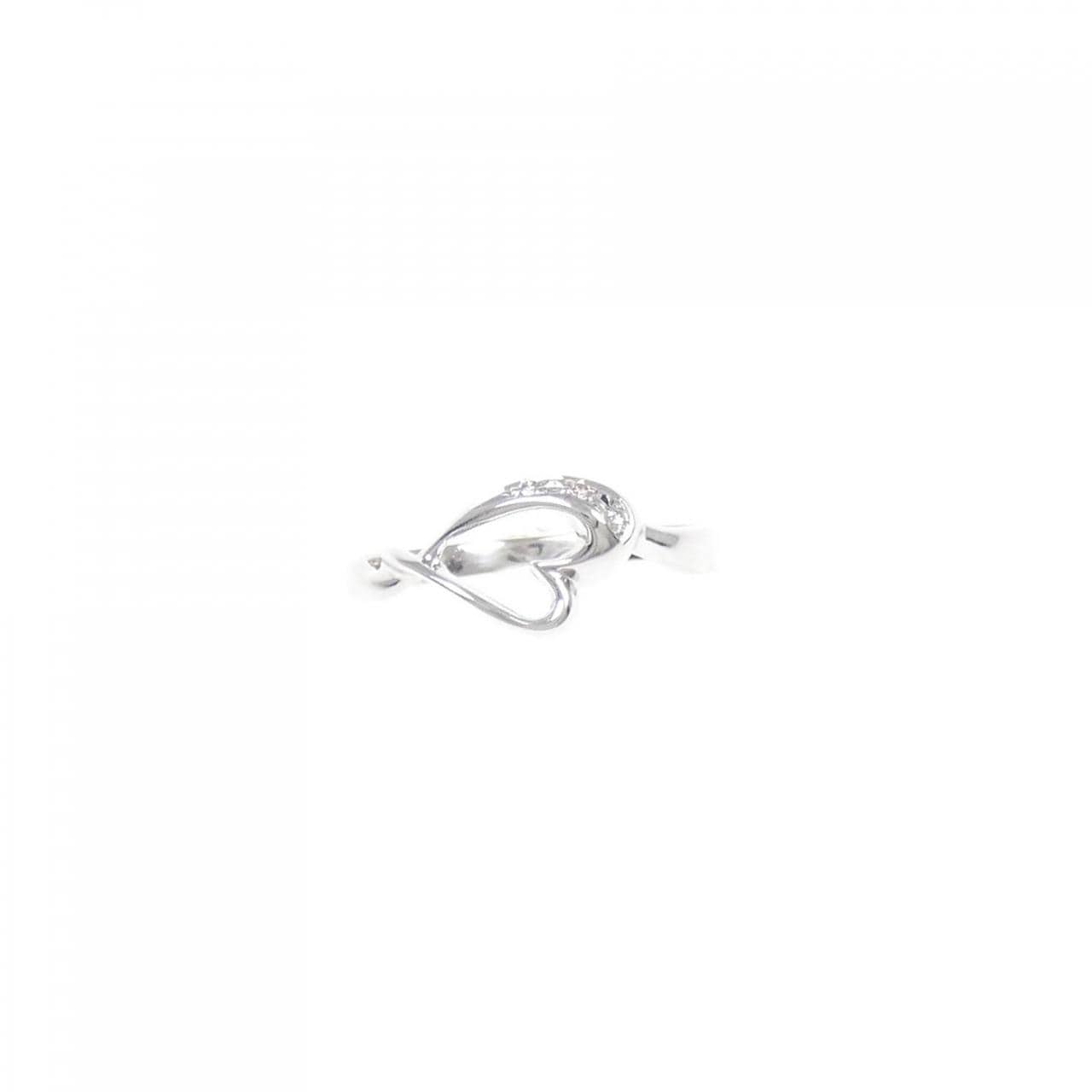 k18wg ダイヤモンドリング　ハート K18WG ハート ダイヤモンド リング 0.01CT