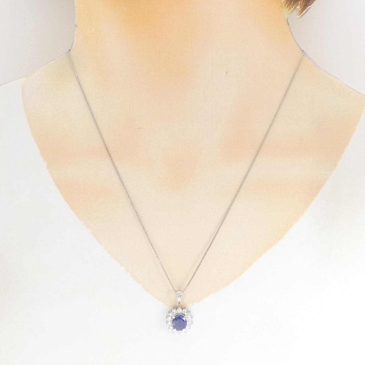 PT900/PT850 非加熱 サファイヤ ネックレス 2.11CT