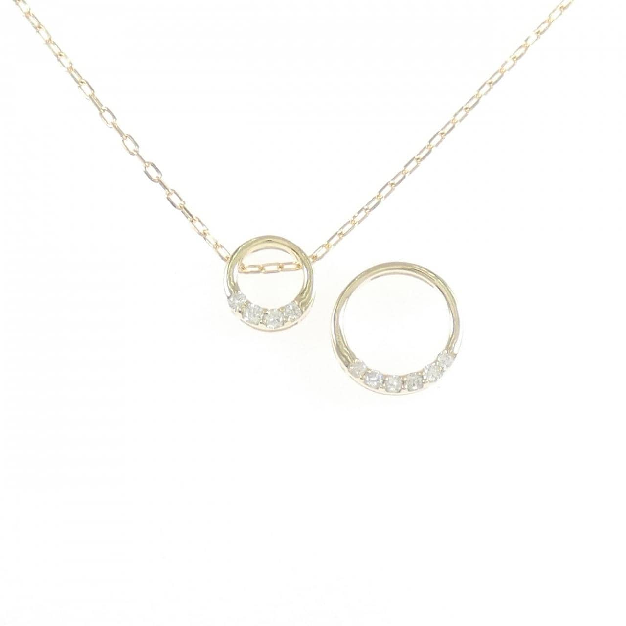 K10YG 2WAY ダイヤモンド ネックレス 0.056CT
