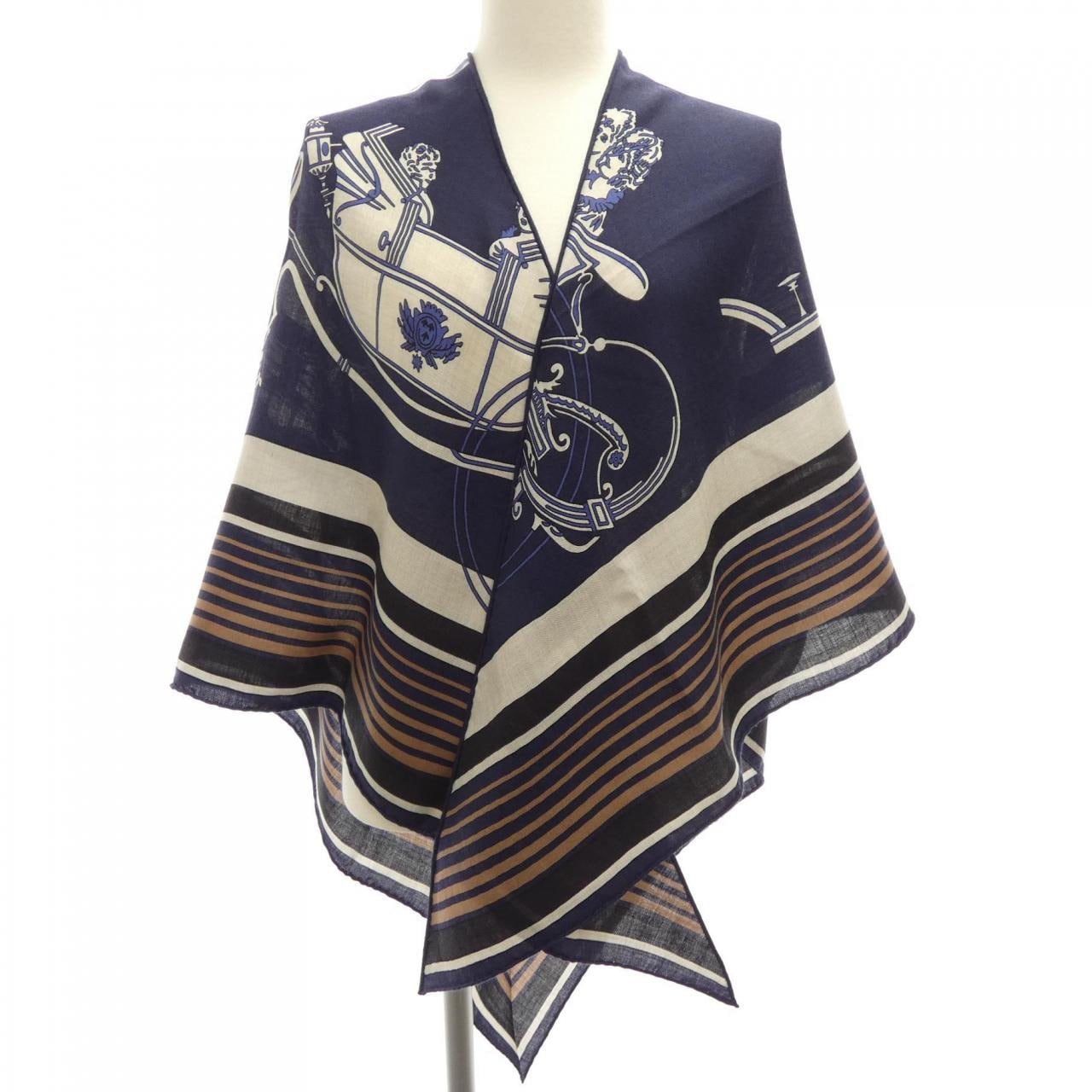 エルメス HERMES EX-LIBRIS H363791S トライアングルジェアン ショール