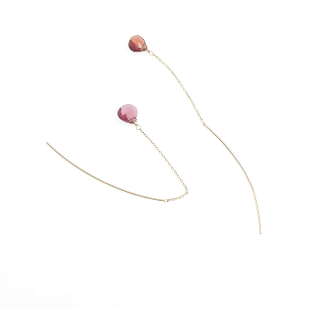 K10YG ガーネット ピアス