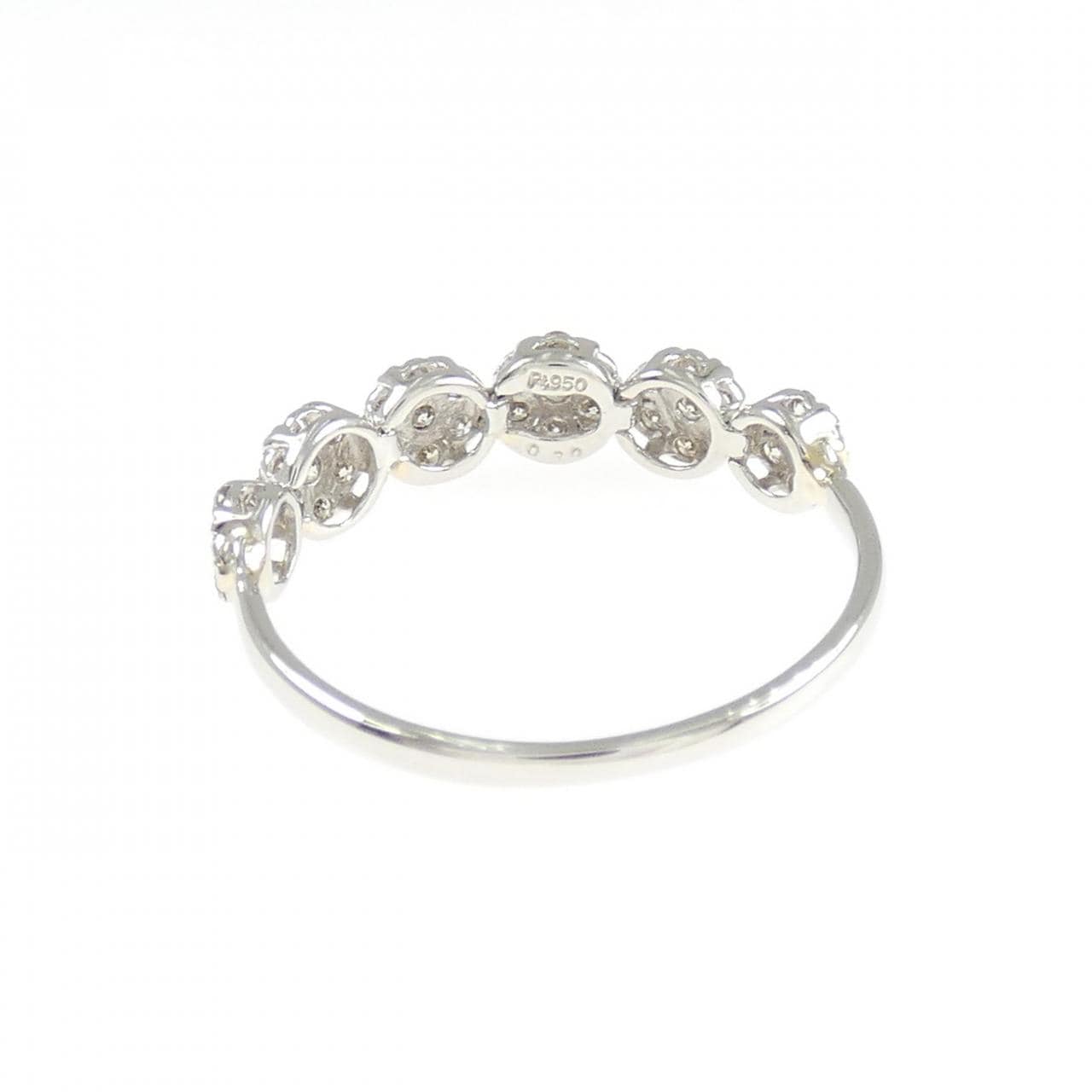 PT950 フラワー ダイヤモンド リング 0.30CT