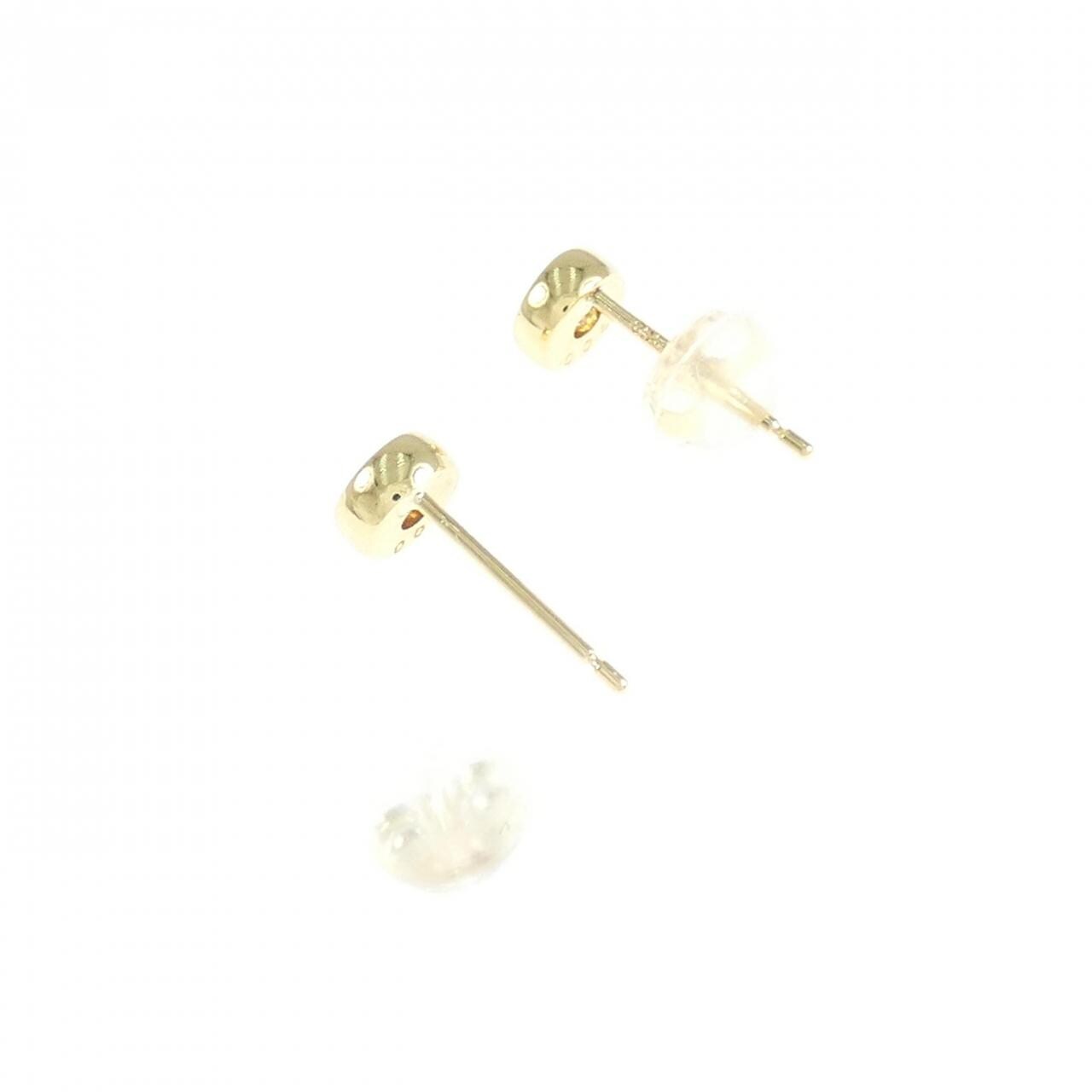 K18YG单钻钻石耳环 0.08CT