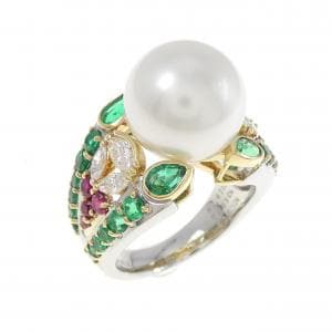 MIKIMOTO White Butterfly Pearl Ring 11.8mm