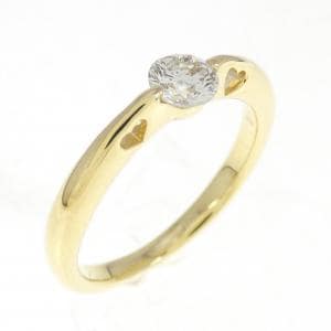K18YG ハート ダイヤモンド リング 0.306CT