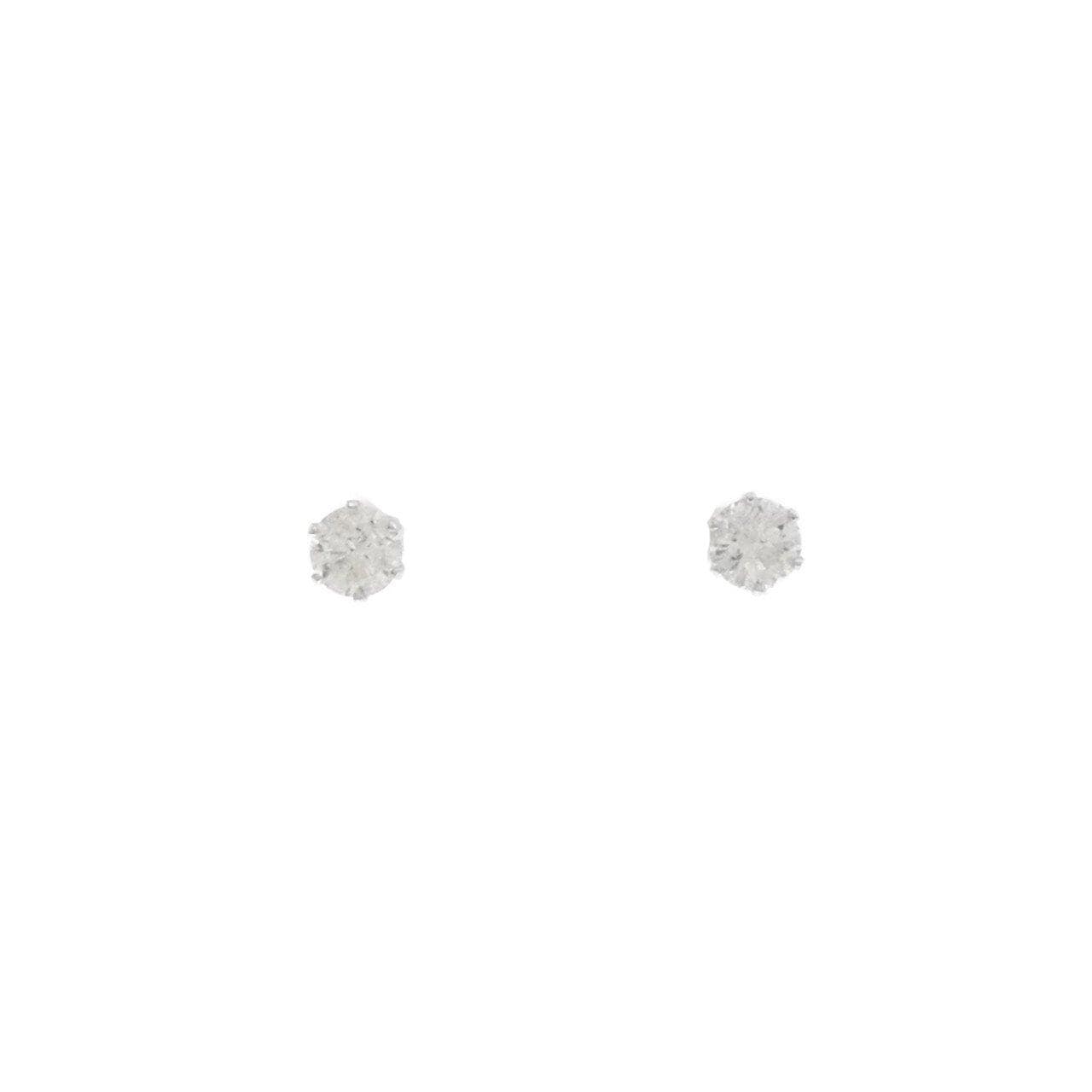 PT900 Solitaire Diamond Earrings 0.30CT