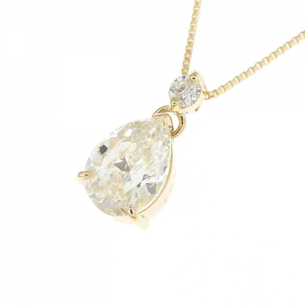 K18YG ダイヤモンド ネックレス 1.01CT