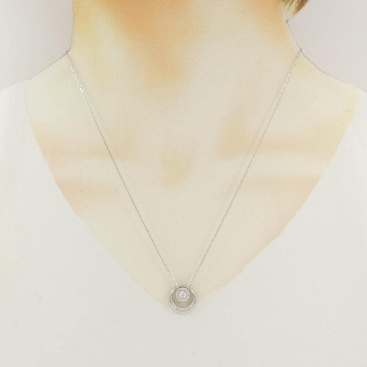PT900/PT850 2WAY ダイヤモンド ネックレス 0.255CT