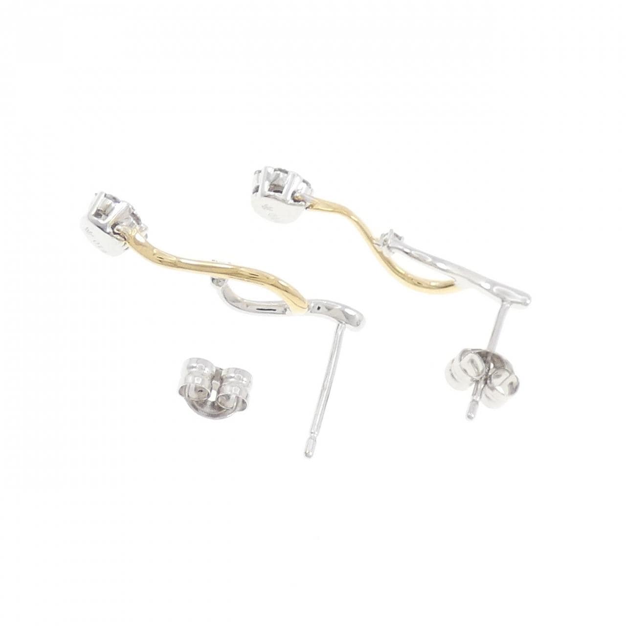 K18WG/K18YG ダイヤモンド ピアス 0.28CT