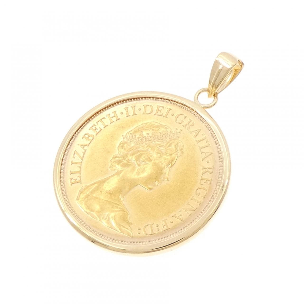 K18YG(枠) コイン ペンダント