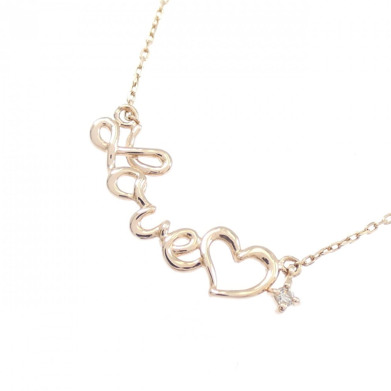 サマンサティアラ ハート ダイヤモンド ネックレス 0.01CT