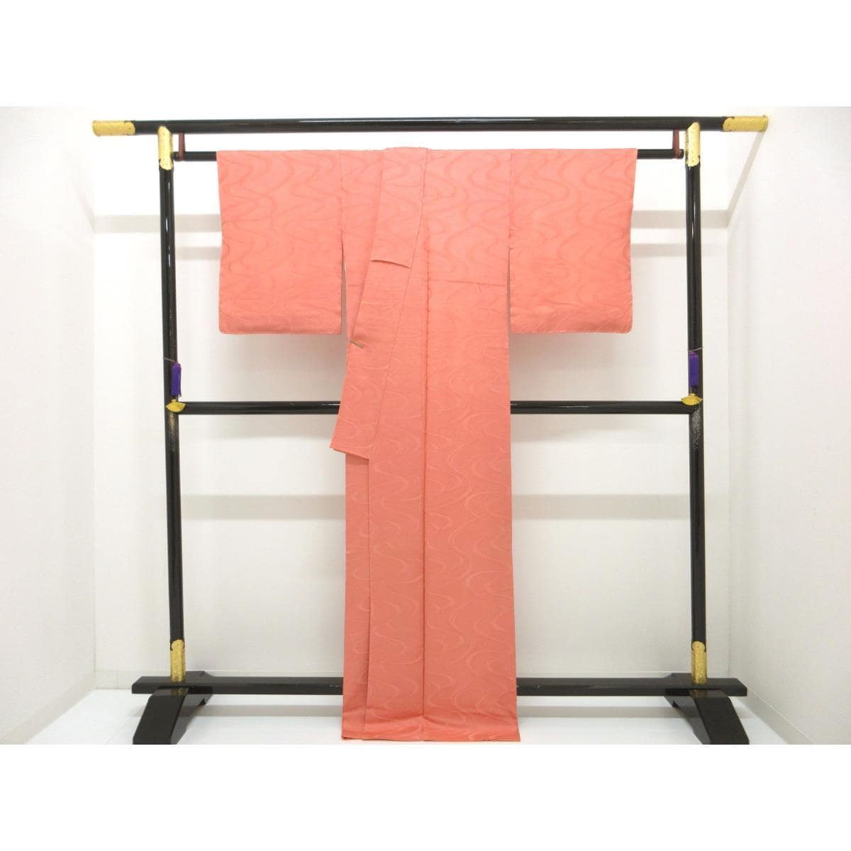 【未使用品】色無地　丸に抱茗荷【千總】