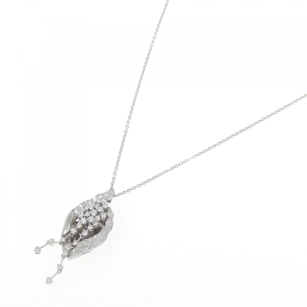 K18WG ダイヤモンド ネックレス 0.40CT