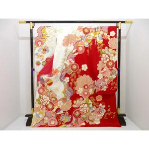 振袖　友禅金彩加工　刺繍入り