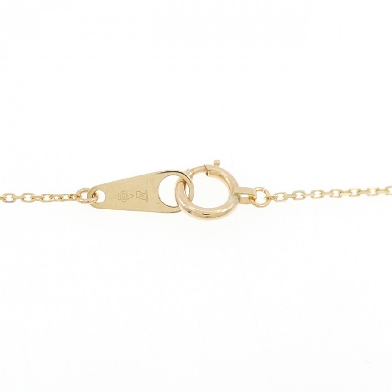 K18YG solitaire Diamond necklace 0.08CT