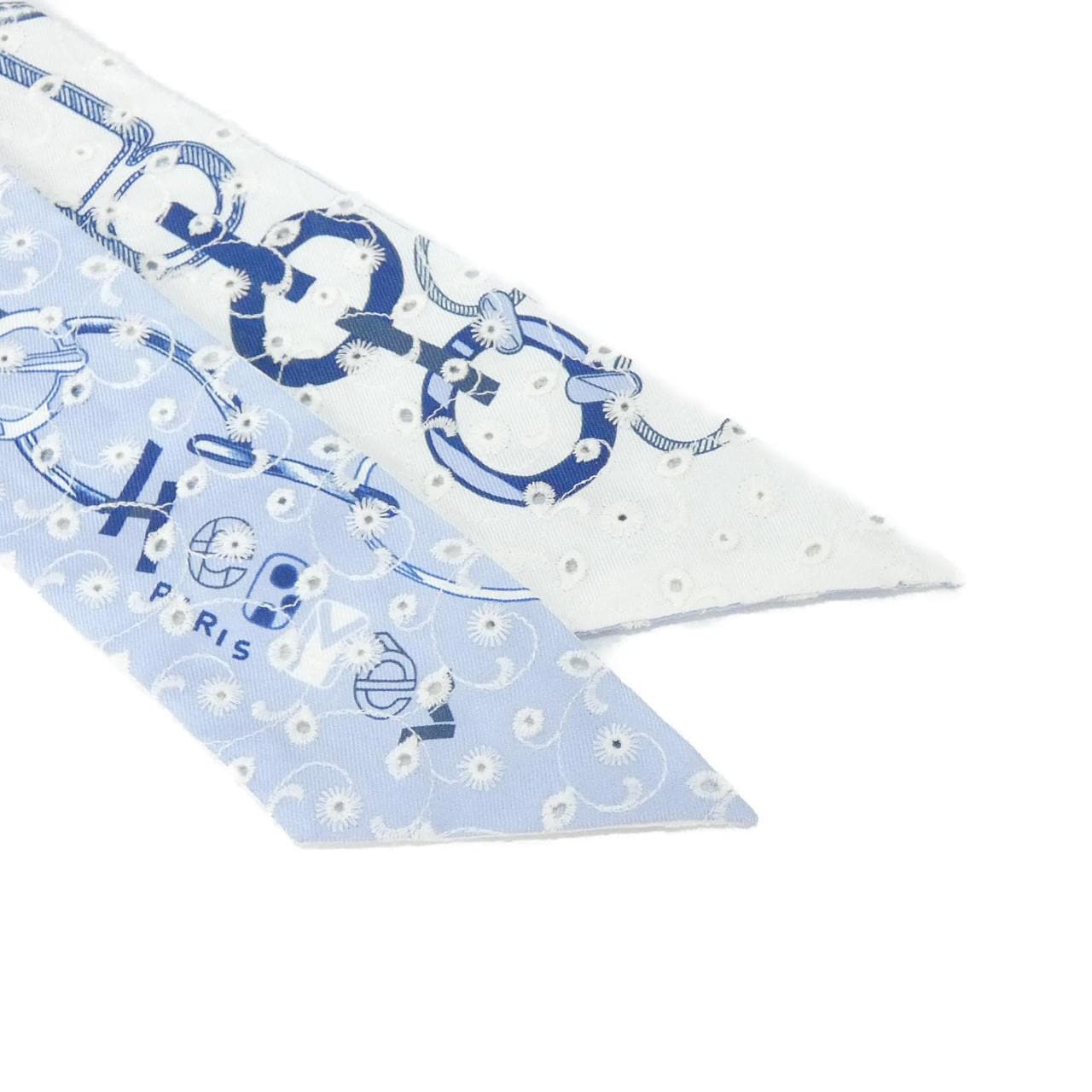 【未使用品】エルメス DO RE BOUCLES ツイリー ブロデリー アングレーズ 853951S スカーフ