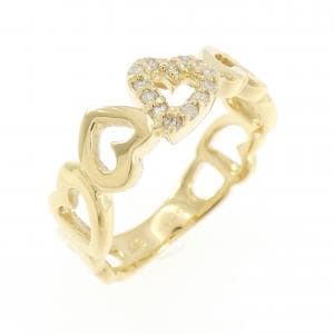 K18YG ハート ダイヤモンド リング 0.09CT