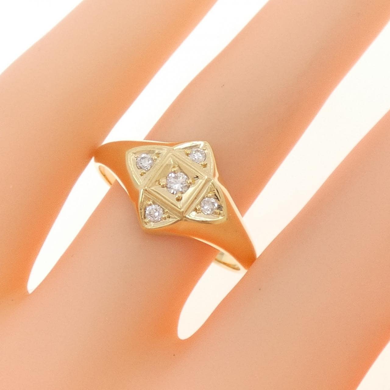 【新品】K18YG ダイヤモンド リング 0.13CT
