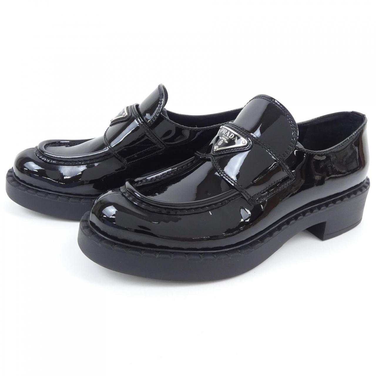 プラダ PRADA チョコレート ローファー トライアングルロゴ 1D246M シューズ