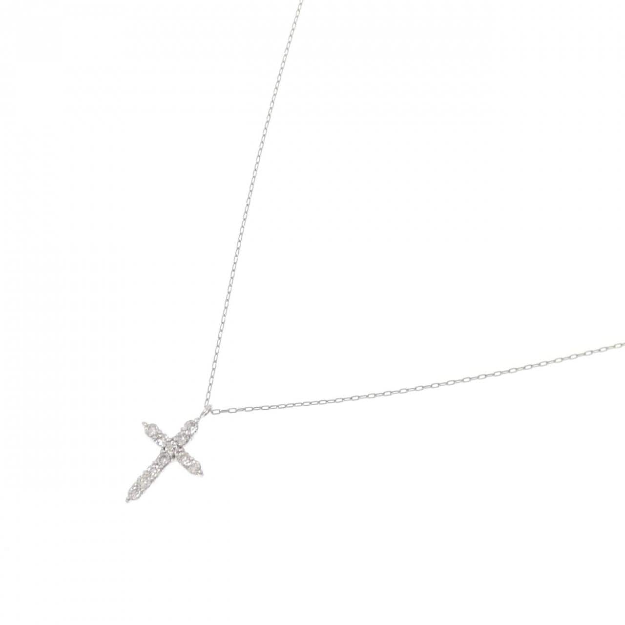 PT900/PT850 クロス ダイヤモンド ネックレス 0.10CT