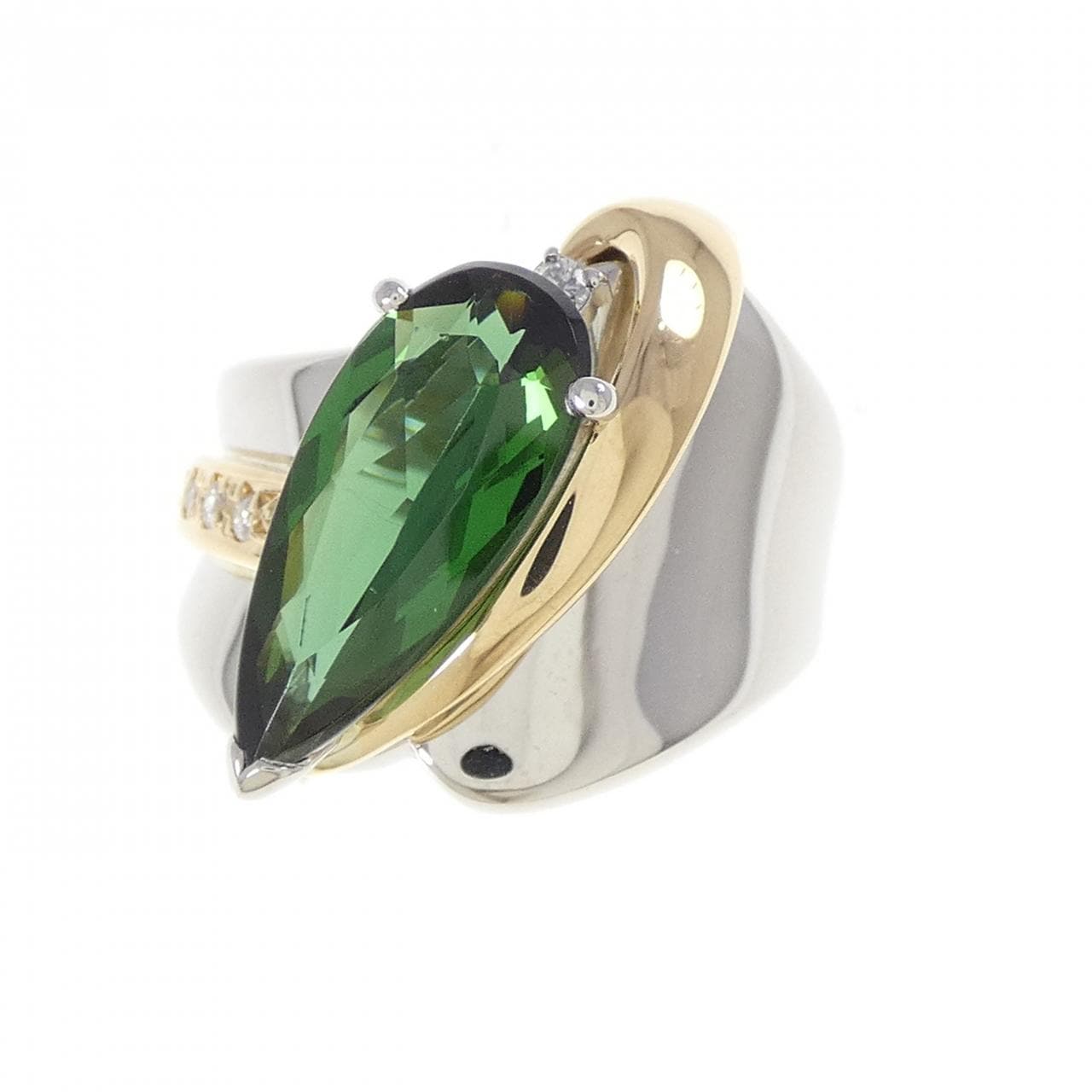 PT900/K18YG トルマリン リング