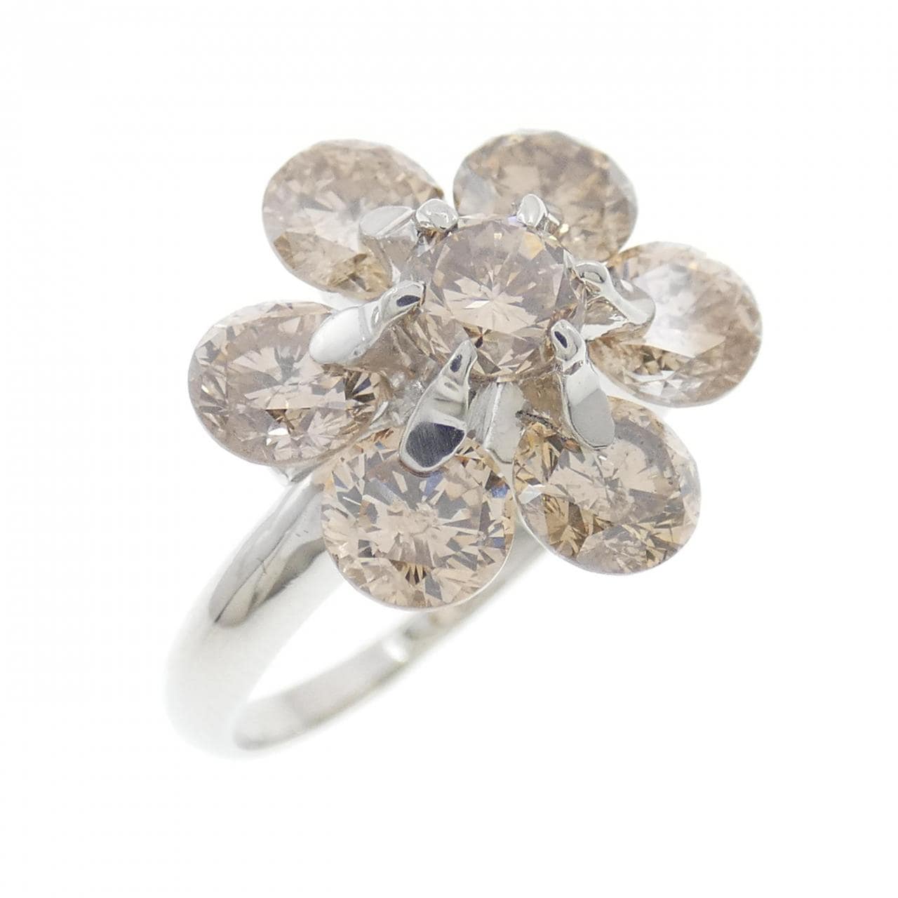 PT900 フラワー ダイヤモンド リング 3.00CT