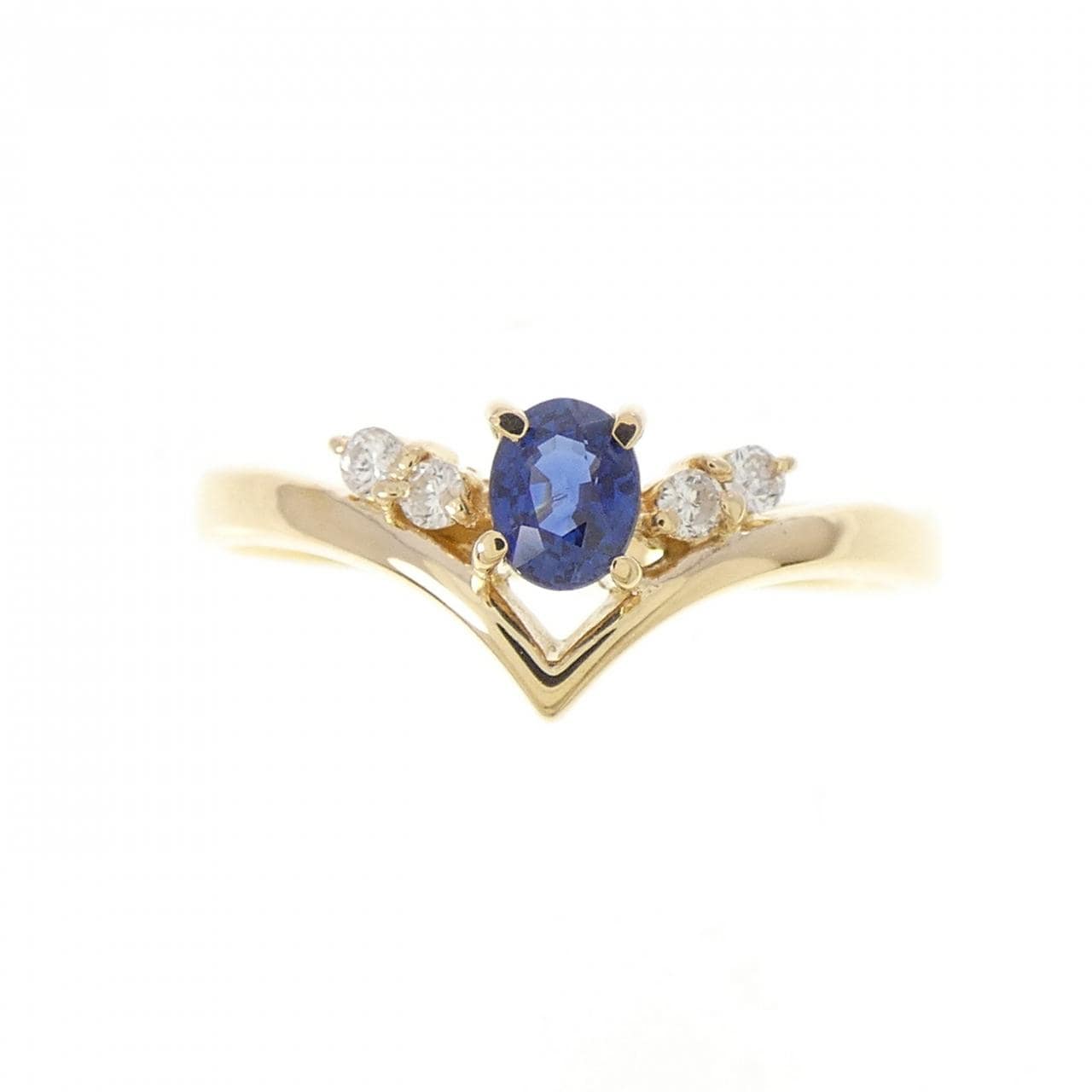 K18YG サファイヤ リング 0.22CT