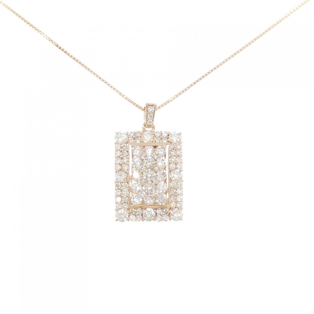 K18PG ダイヤモンド ネックレス 2.52CT