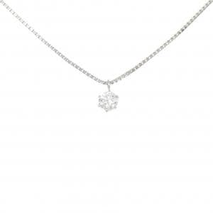 K18WG ソリティア ダイヤモンド ネックレス 0.158CT