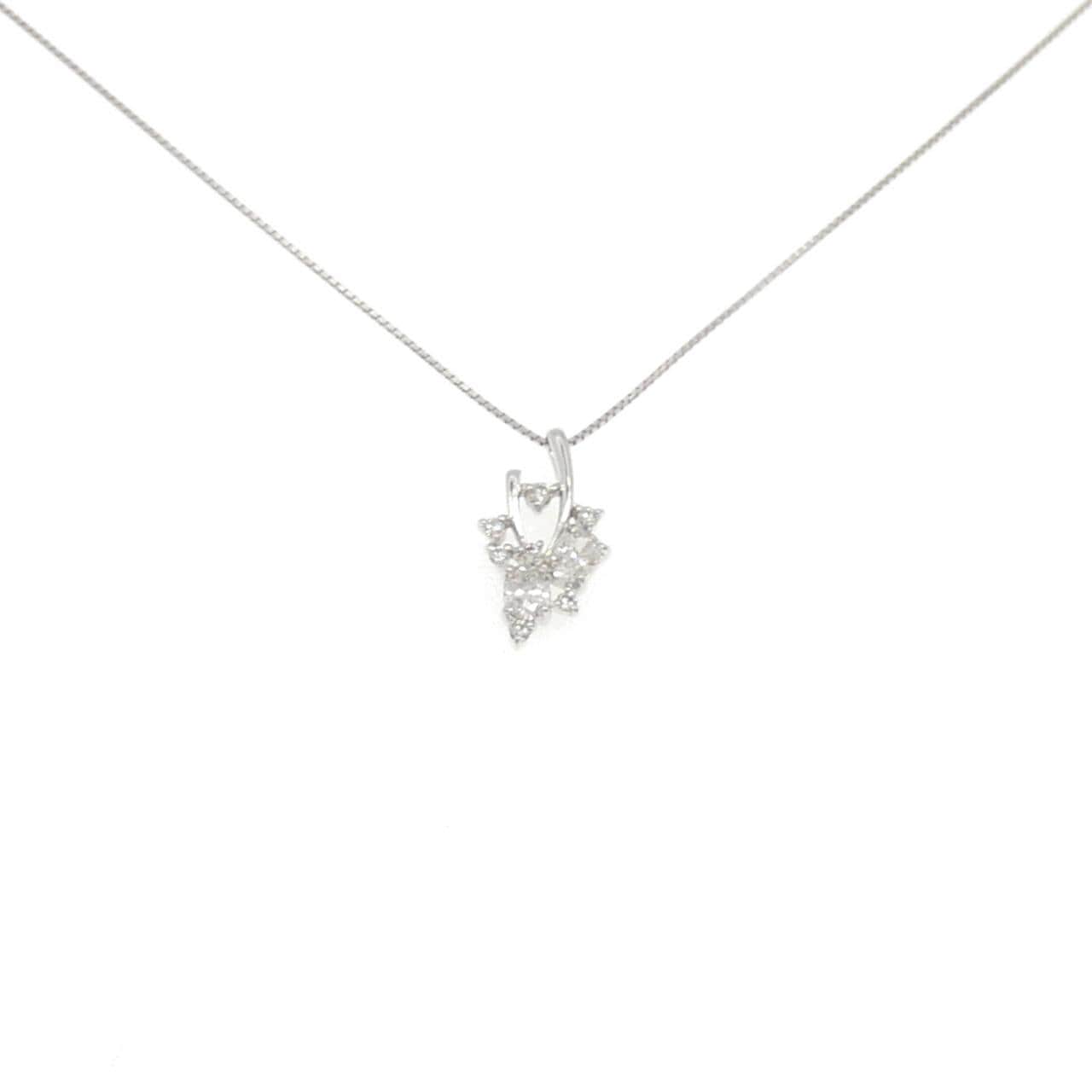 K18WG ダイヤモンド ネックレス 0.38CT