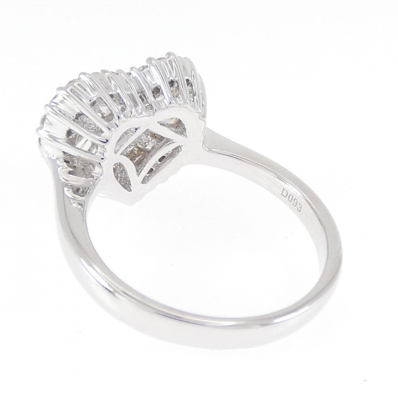 K18WG ハート ダイヤモンド リング 0.93CT