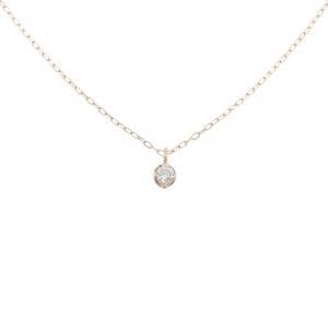 K10PG ソリティア ダイヤモンド ネックレス 0.03CT