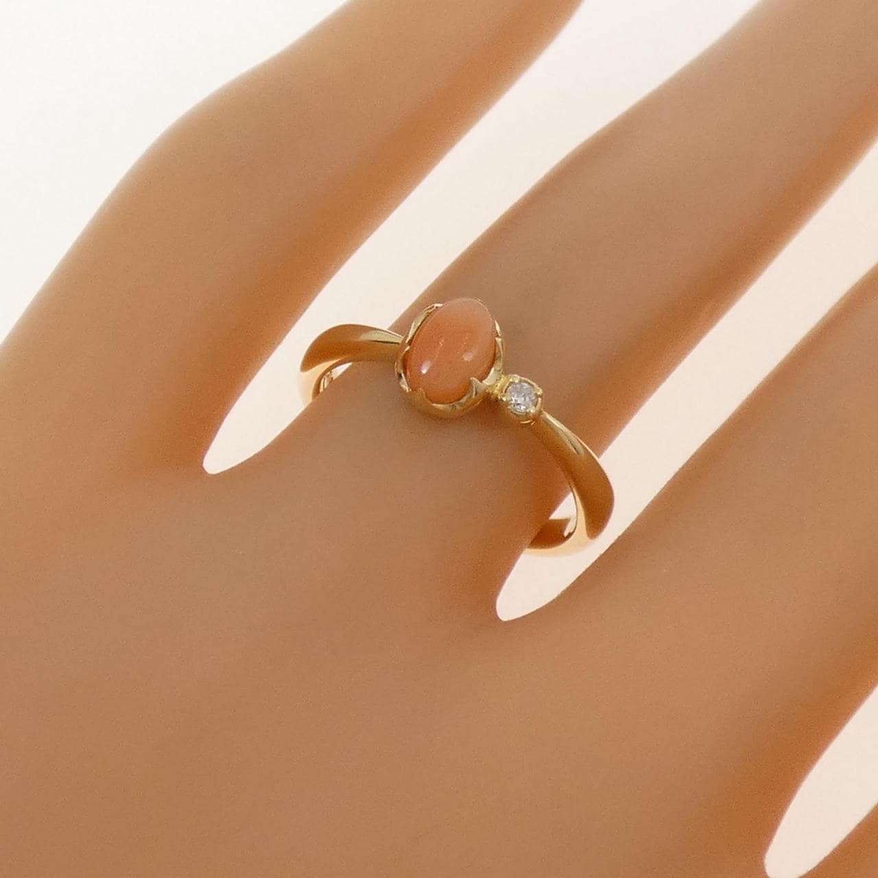 K18YG サンゴ リング