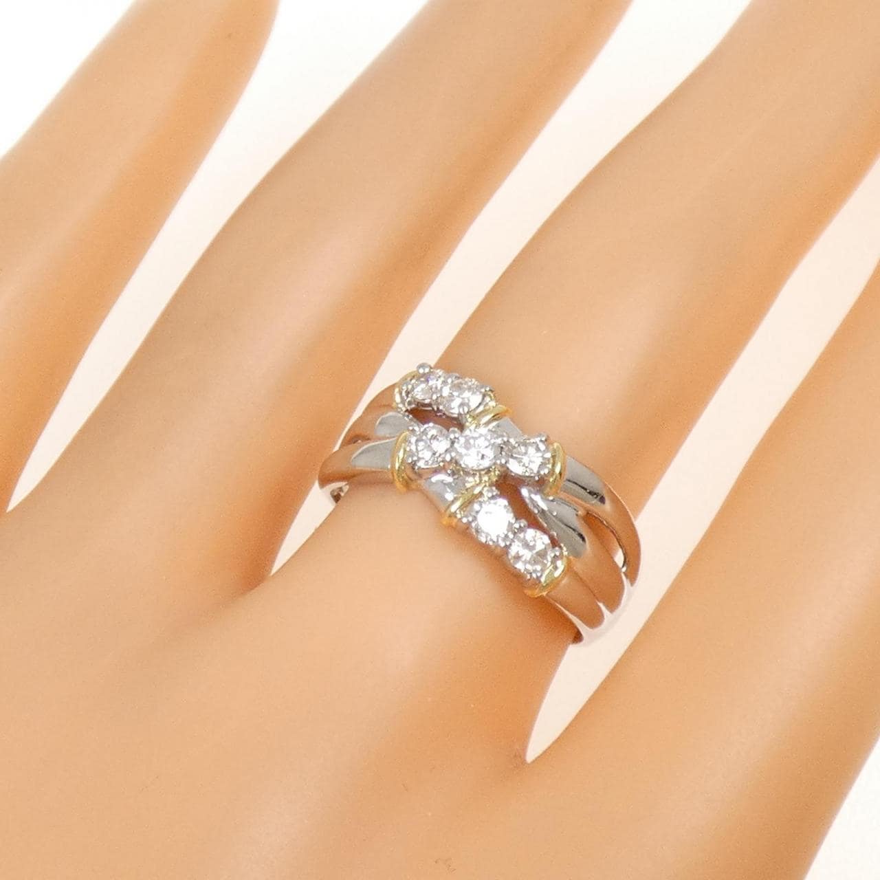 PT900/K18YG ダイヤモンド リング 0.54CT