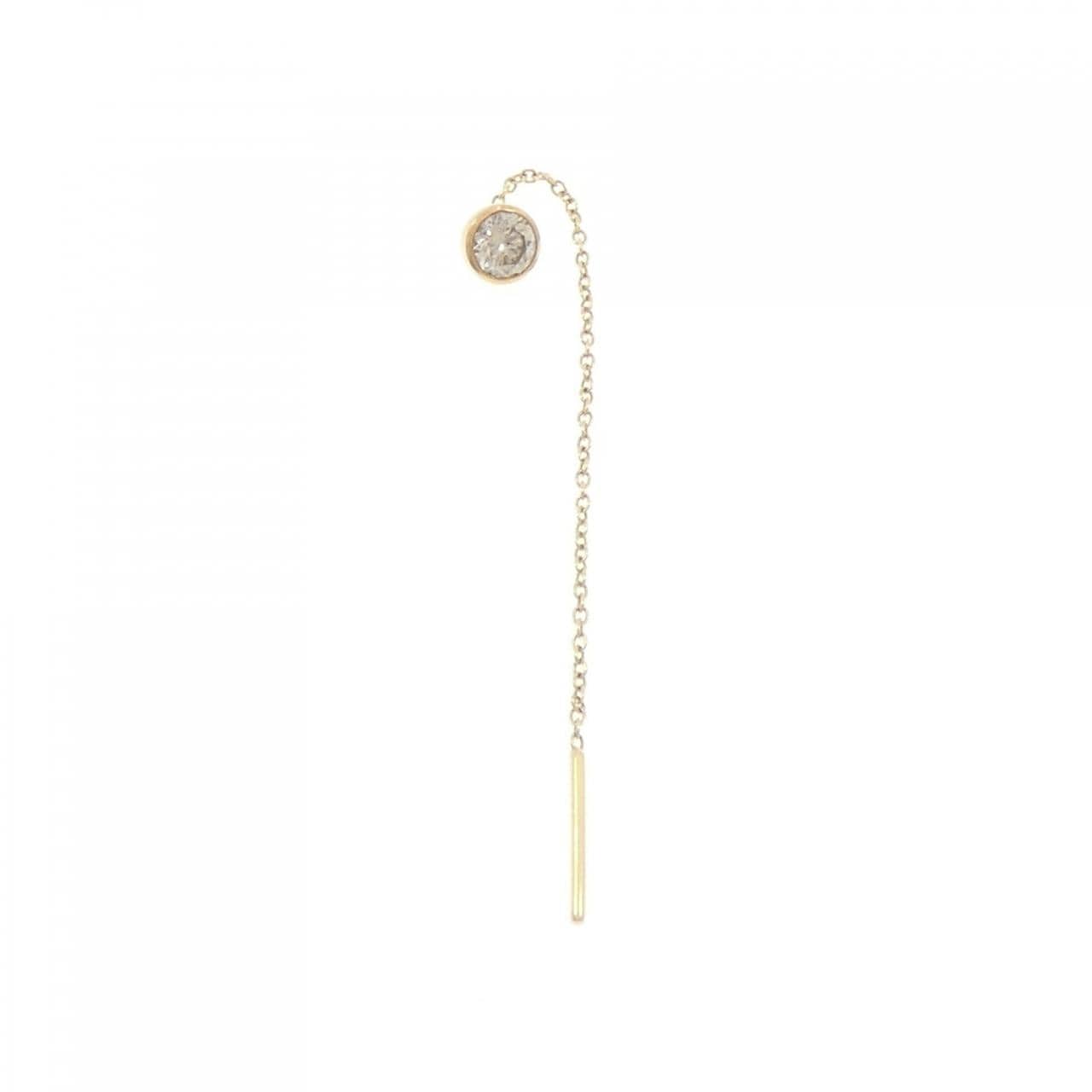 【新品】K18YG ダイヤモンド ピアス 0.31CT 片耳