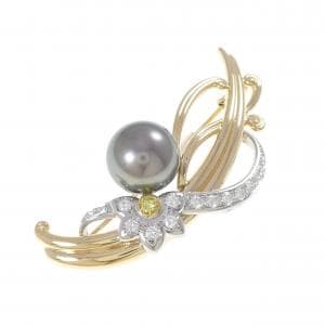 タサキ 黒蝶パール ブローチ