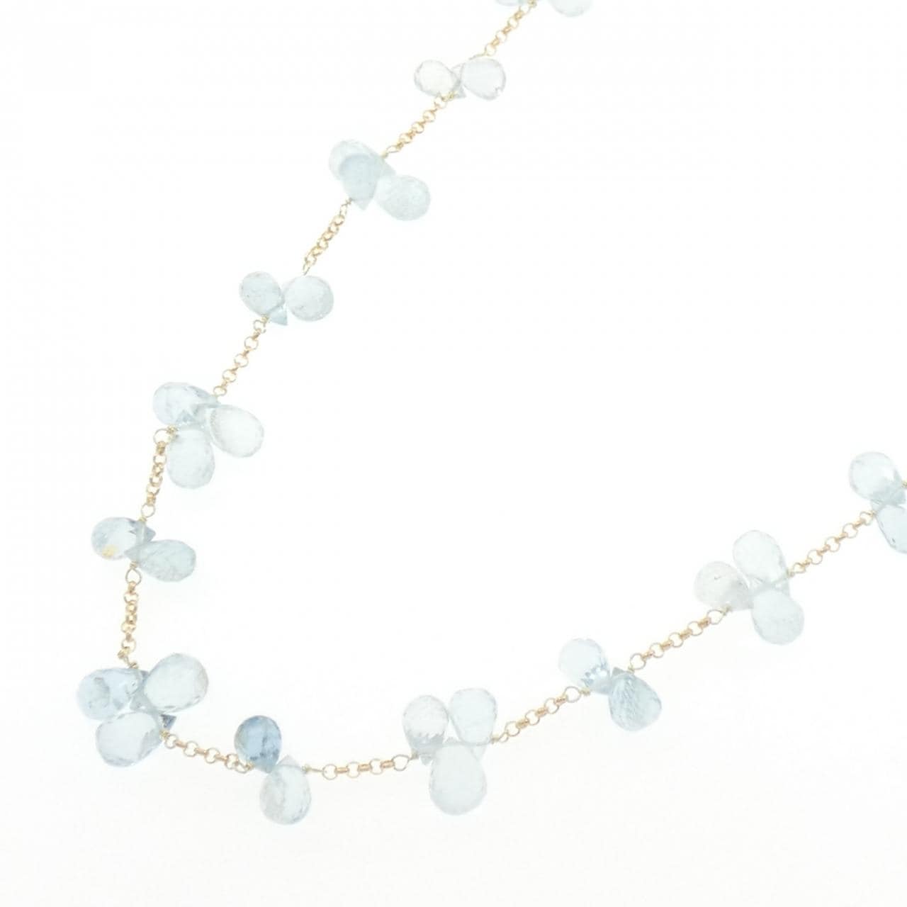 K18YG アクアマリン ネックレス