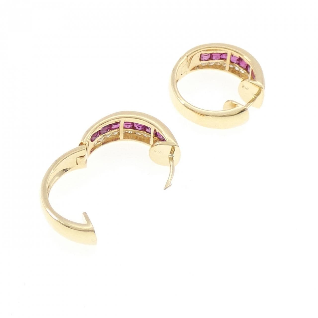 K18YG ルビー ピアス 2.09CT