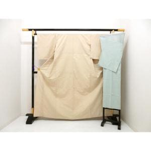Single layer Kurume Kurume Kasuri kimono and undergarment, 2-piece set