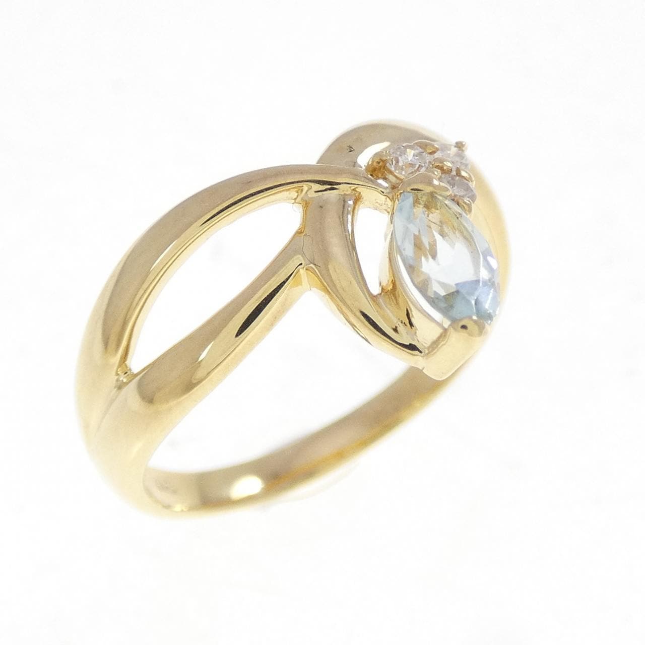 K18YG アクアマリン リング