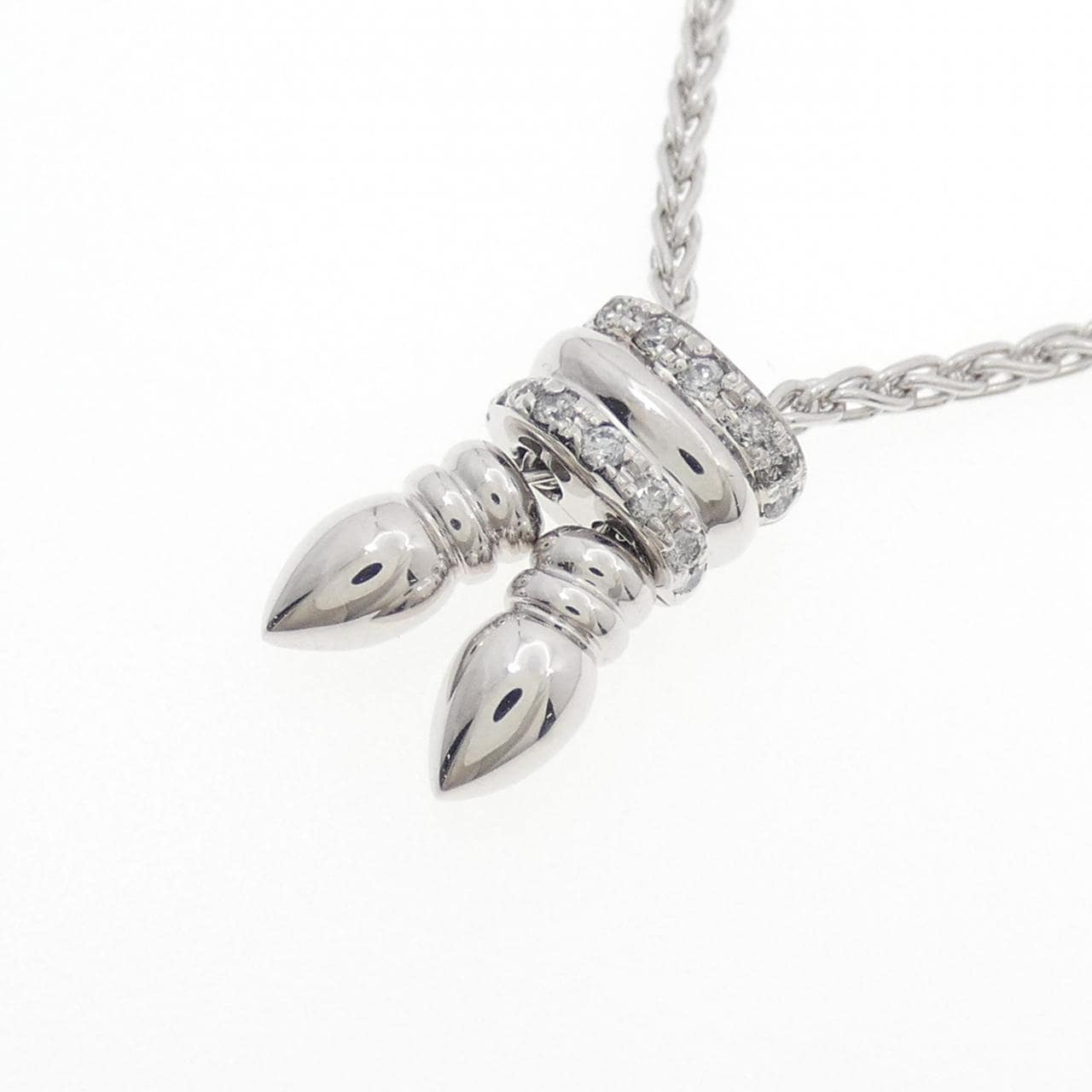 750WG ダイヤモンド ネックレス 0.13CT