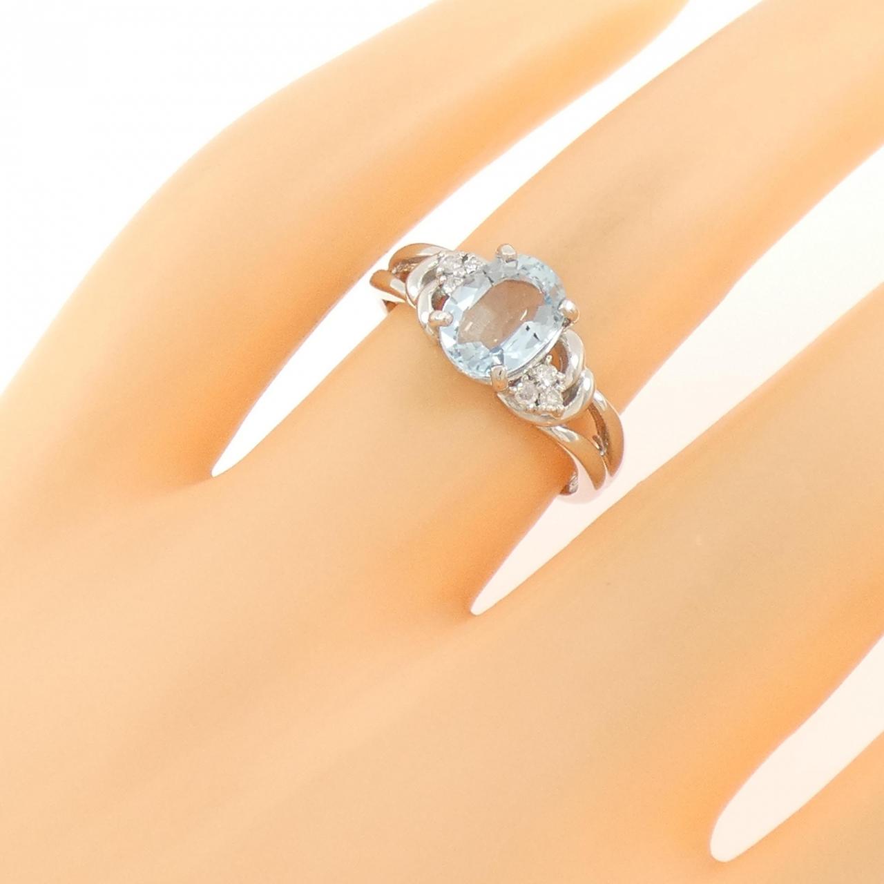PT850 アクアマリン リング 1.23CT