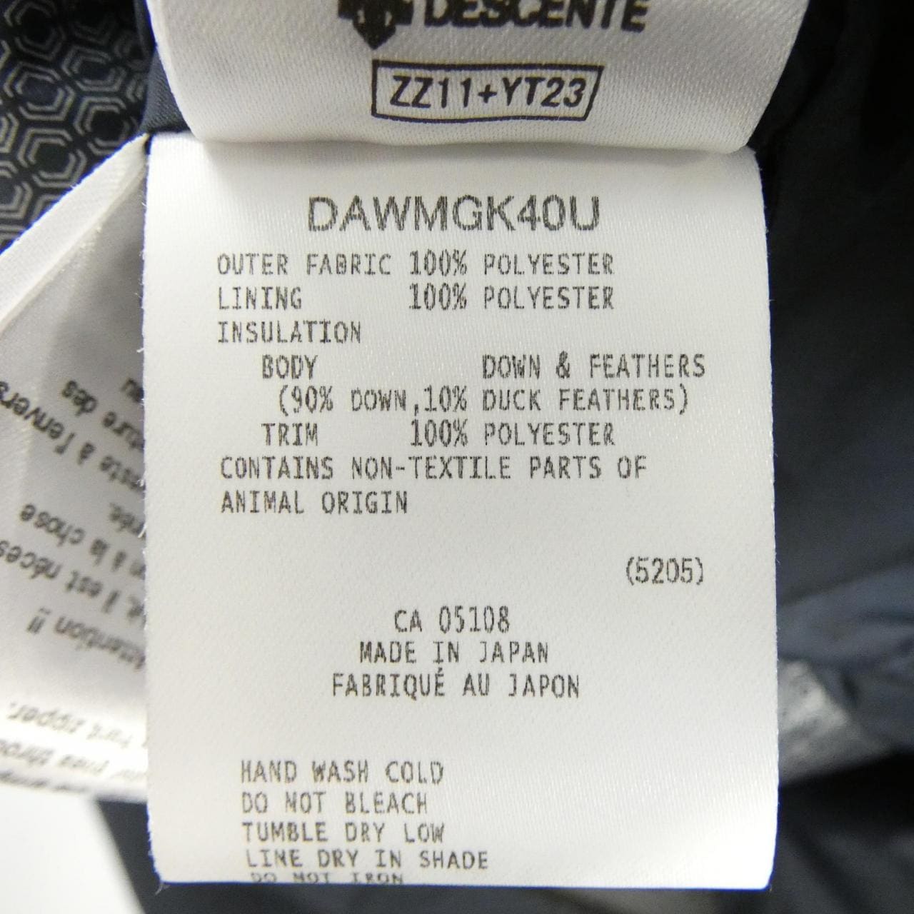 デサント DESCENTE DAWMGK40U ダウンジャケット