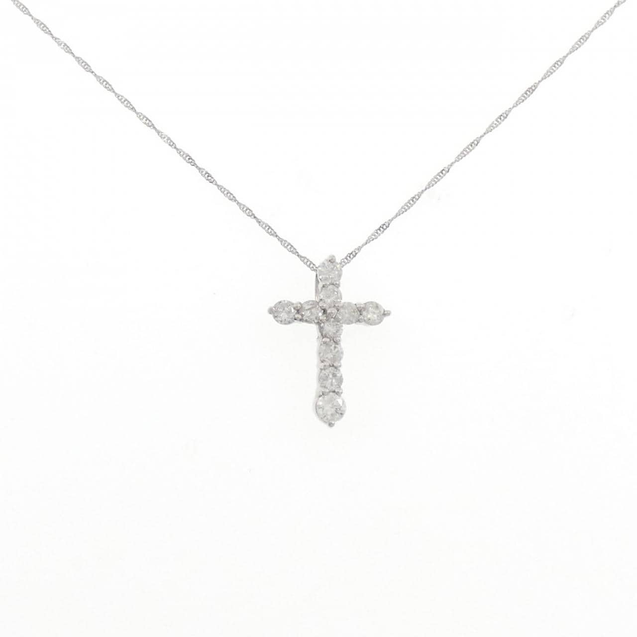PT900/PT850 クロス ダイヤモンド ネックレス 0.50CT