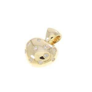 750YG ハート ダイヤモンド ペンダント 0.06CT